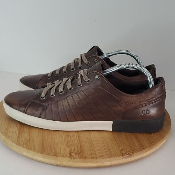 Democrata Men's Brown Leather Sneakers EU 43 - Picture 6 of 12